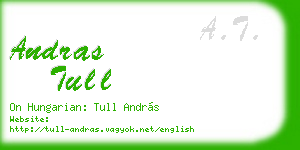 andras tull business card